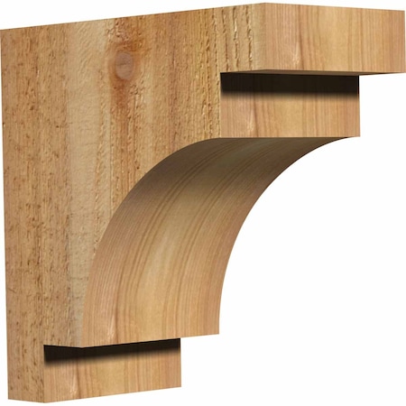 Ekena Millwork Mediterranean Rough Sawn Corbel, Western Red Cedar, 4"W x 8"D x 8"H COR04X08X08MED00RWR